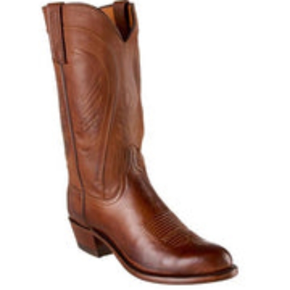 Lucchese Other - LUCCHESE N1596.R4 MENS CLASSICS RANCH HAND LEATHER BOOTS TAN BURNISHED sz 8.5 D